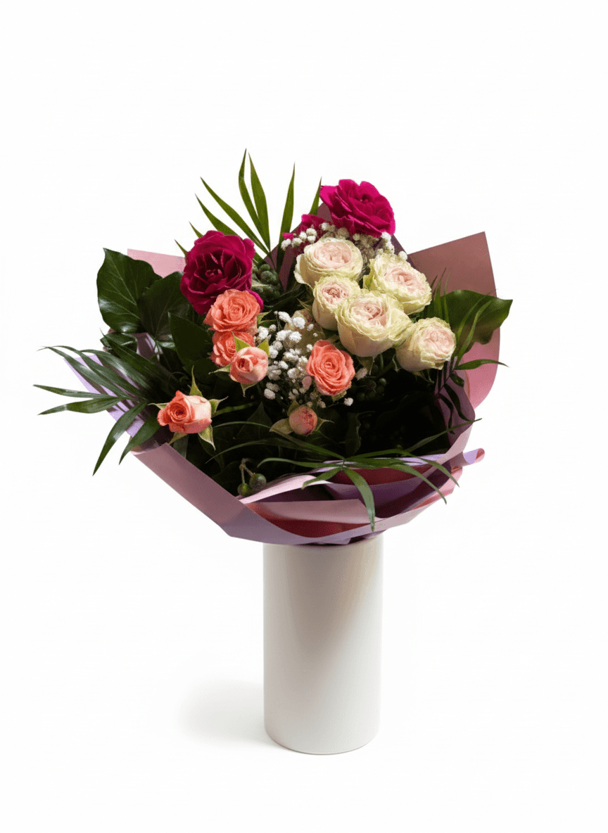 Buchet roz pentru cadou